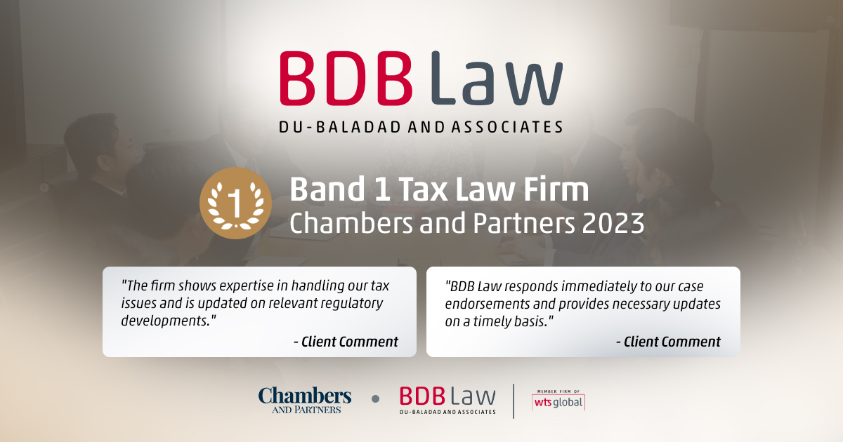 Chambers and Partners 2023 Band 1 Tax Law Firm Award